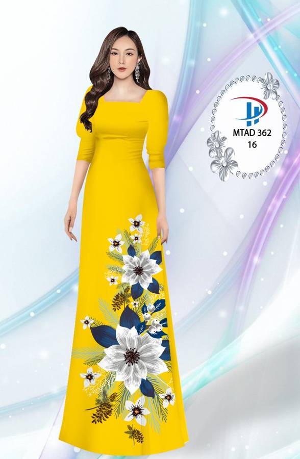 Vải Áo Dài Hoa In 3D AD MTAD362 3